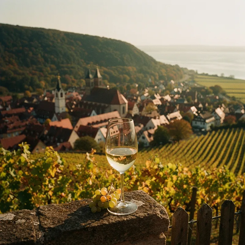 Symbolbild: Bad Dürkheim am Fuß der Haardt mit Weinbergen